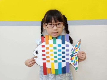 Jordan's Language School making  color fish_201807_02